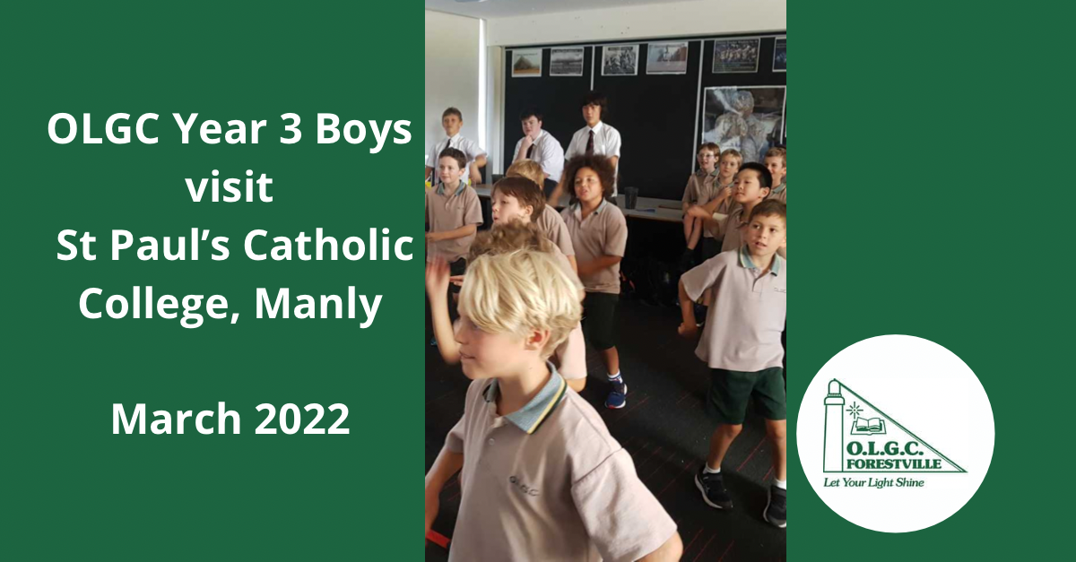 Year 3 Boys visit St Paul’s Manly